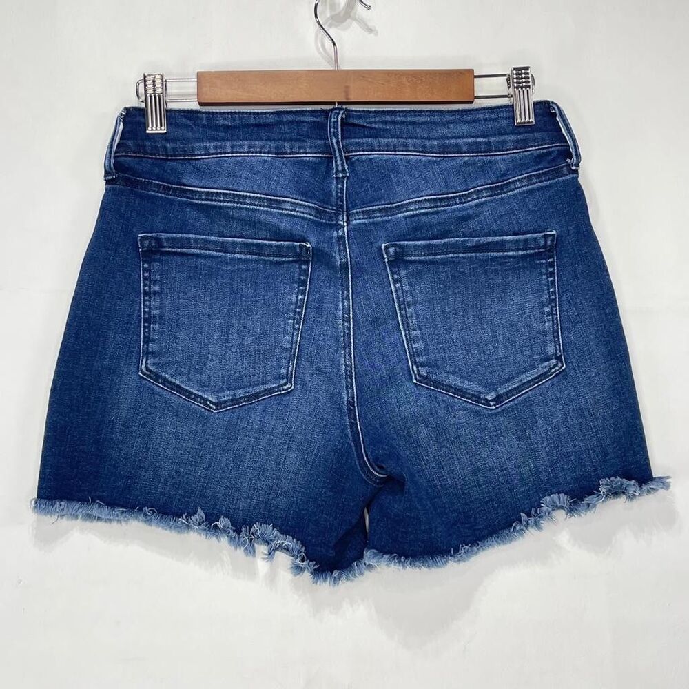 Nine West Women’s Jeans Shorts Size 4 Blue Denim Jean Ripped Hem - Picture 3 of 16